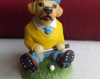 Robert Harrop, Doggie People, CC33 Golden Retriever Playing Golf