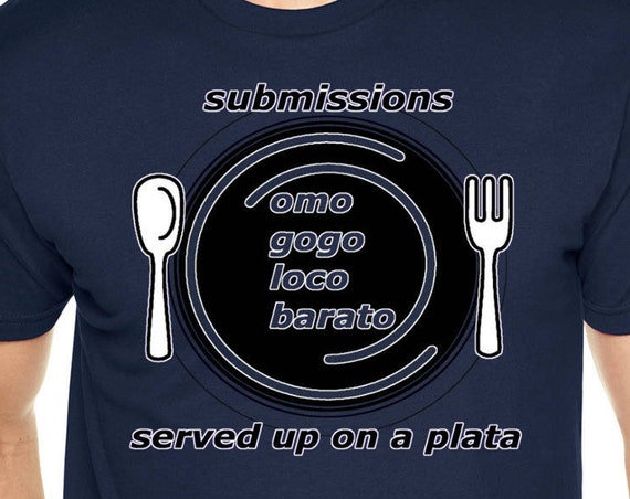 Omo Gogo Loco Barato Served Up on a Plata Jiu Jitsu T-Shirt