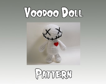 Voodoo Doll Crochet Pattern - Voodoo Plush Amigurumi PDF - Crochet Poppet Doll - Creepy Cute Amigurumi - Easy Crochet