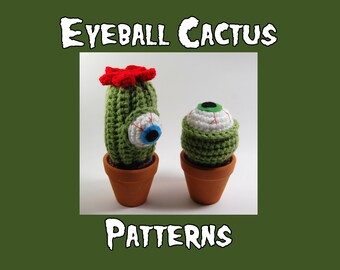 Eyeball Cacti Patterns - Weird Plant PDF Crochet Pattern - Eye Ball Cactus - Creepy Plant - horror crochet - weird crochet pattern