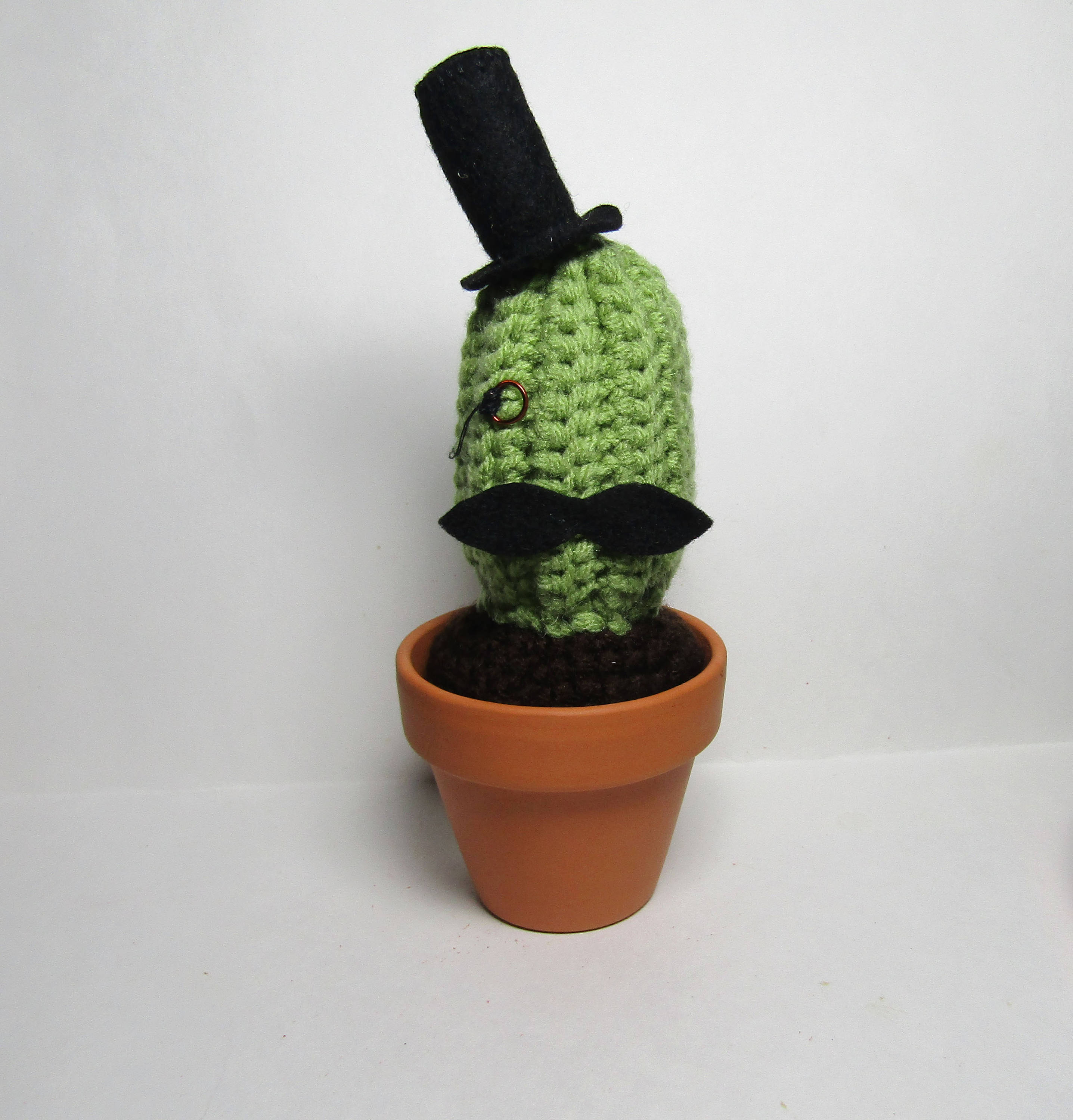 Crochet Cactus With Top Hat and 