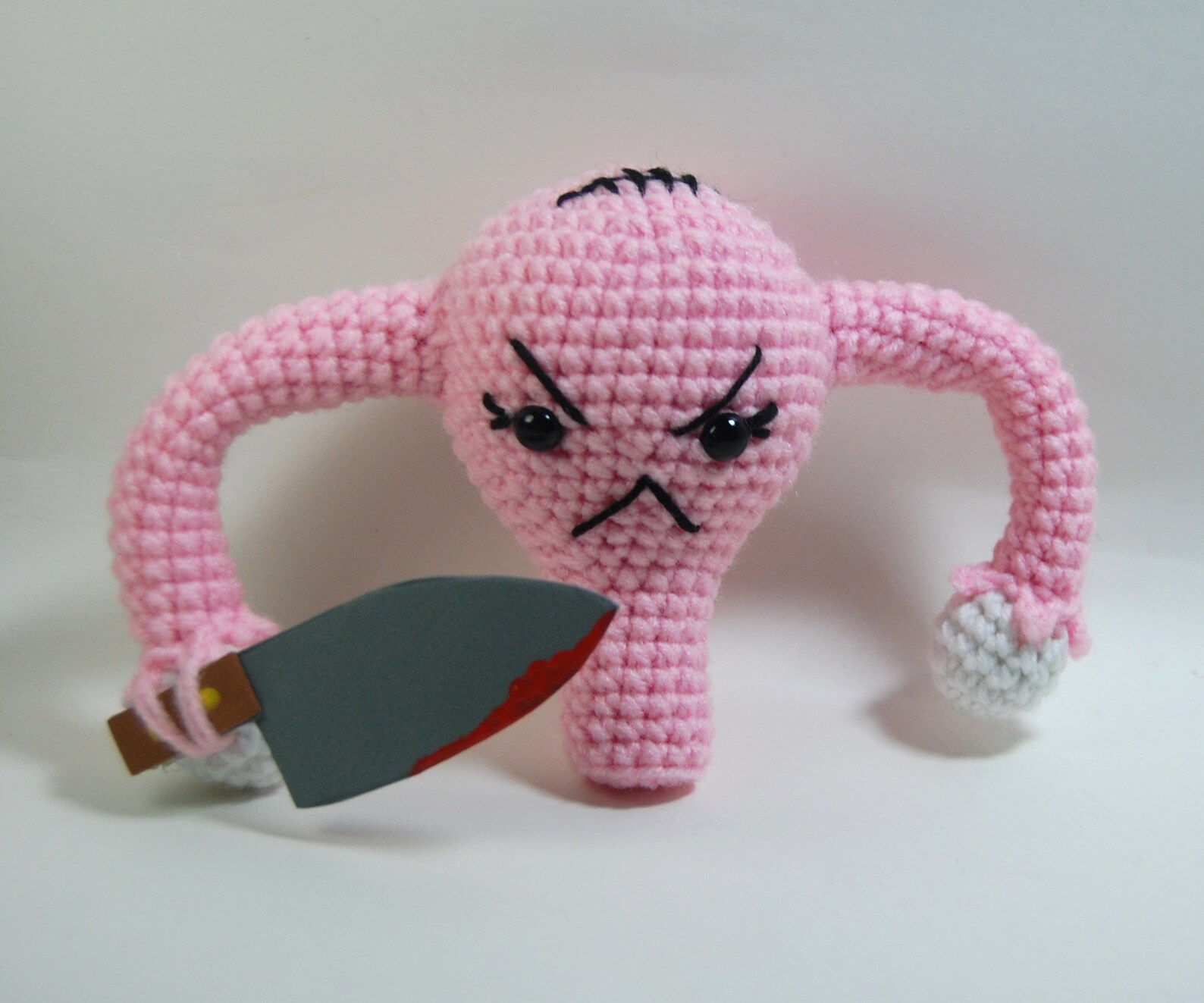Crochet Pattern Angry Cuterus with Knife Angry Uterus Toy | Etsy