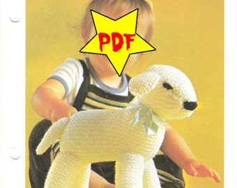 PDF - Spring Lamb Vintage Knitting Pattern - Instant Download