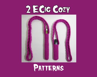 2 Ecig Cozy Patterns - Small and Slim Version PDF - Crochet Ecig cozy Pattern - Crochet Pattern Vape Cozy - Vape Pen Holder PDF