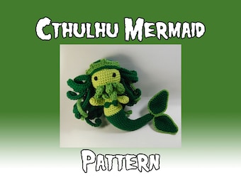 Cthulhu Mermaid Crochet Pattern - Amigurumi Mermaid Pattern - Mermaid with Tentacles PDF pattern