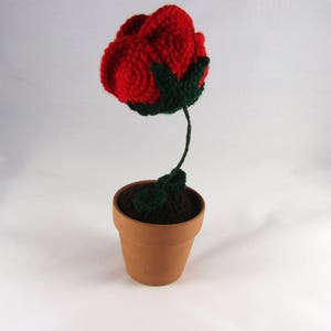 PDF Crochet Pattern Eye Ball Rose Creepy Flower red rose flower eyeball plant horror crochet weird crochet pattern image 4