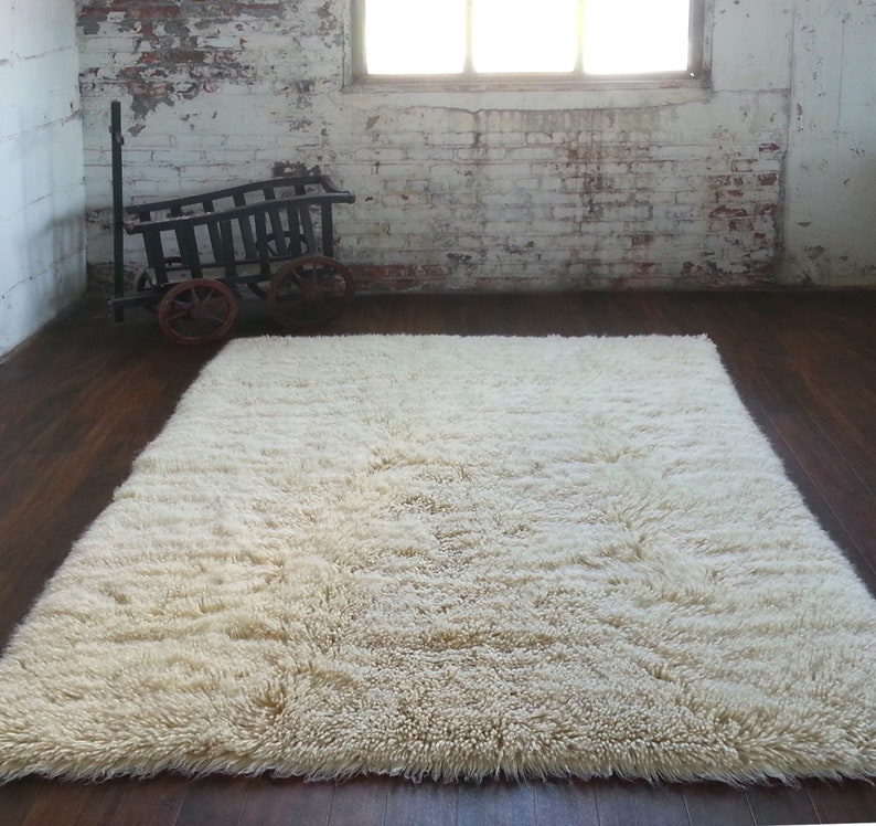 Short pile flokati shag rug Shorter wool pile with ALL THE Etsy