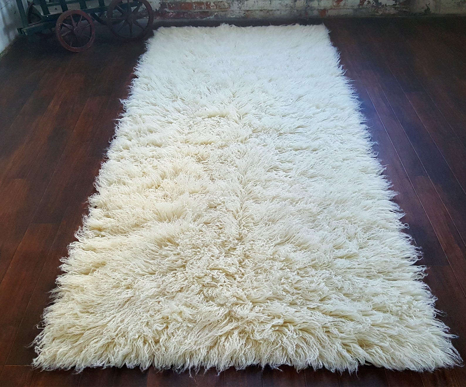 Stylish 5' x 8' natural white flokati rug 100 wool Etsy