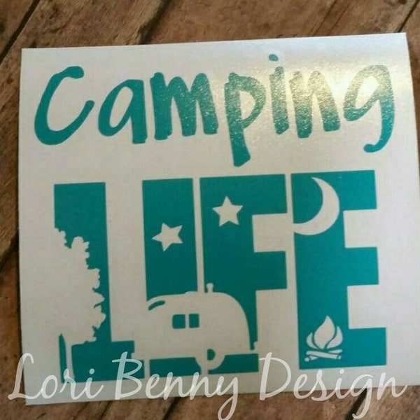 Camping Life Decal Camper Decal Camping Decal rv camping camper motorhome travel trailer camper life tent