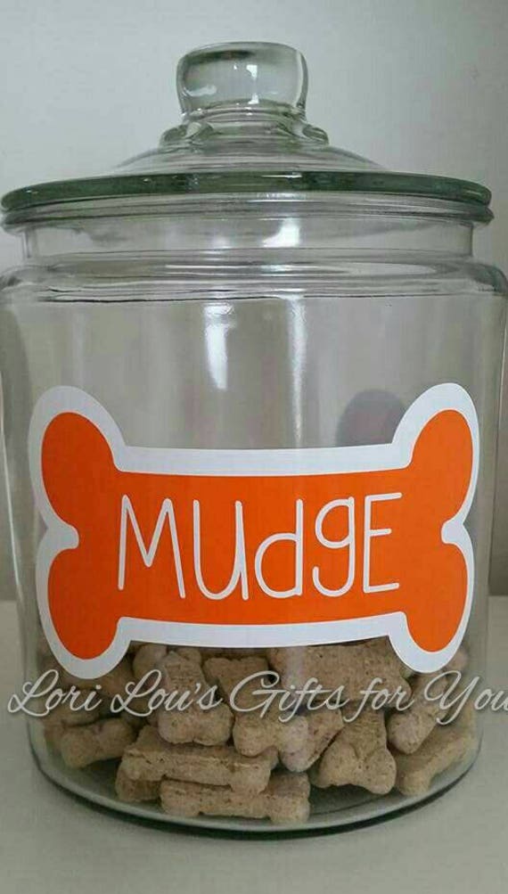 Dog Treat Jar Decals Personalized Dog Treat Jar decals Etsy