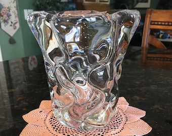 Daum France Monumental Crystal Glass Centerpiece Art Glass