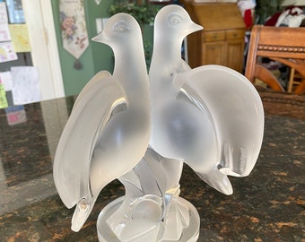 New in Box: Lalique Anemone Flower Sculpture ~ Symbol of Purity