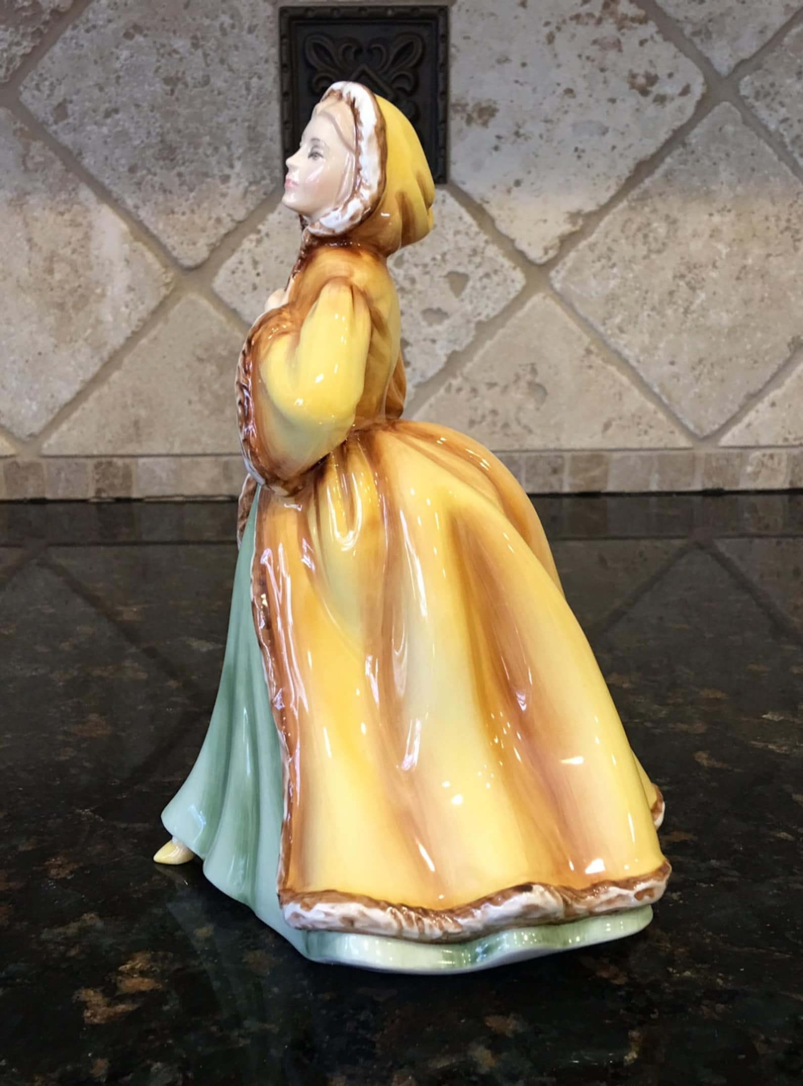 RARE Royal Doulton Figurine RACHEL Gold & Green HN 2919 Issued 1980s Etsy