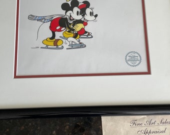 Walt Disney Mickey and Minnie “on Ice” Limited Edition Serigraph