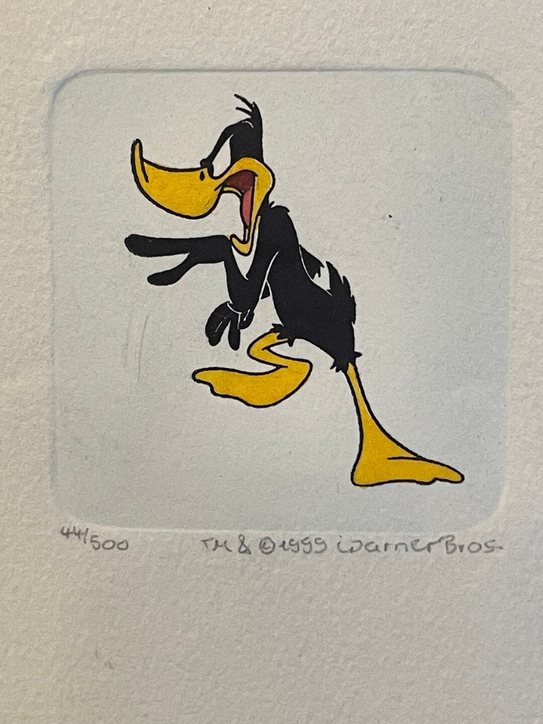 Limited Edition DAFFY DUCK Etching on Paper With Hand Tinted Coloring ...