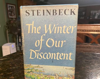 The Winter Of Our Discontent, John Steinbeck, 1961 Hardcover Book Club Edition Viking Press, VG Condition, unclipped flaps