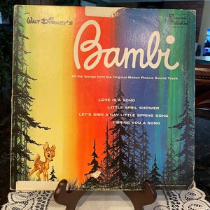 Vintage Walt Disney&#39;s Bambi Record DQ-1203