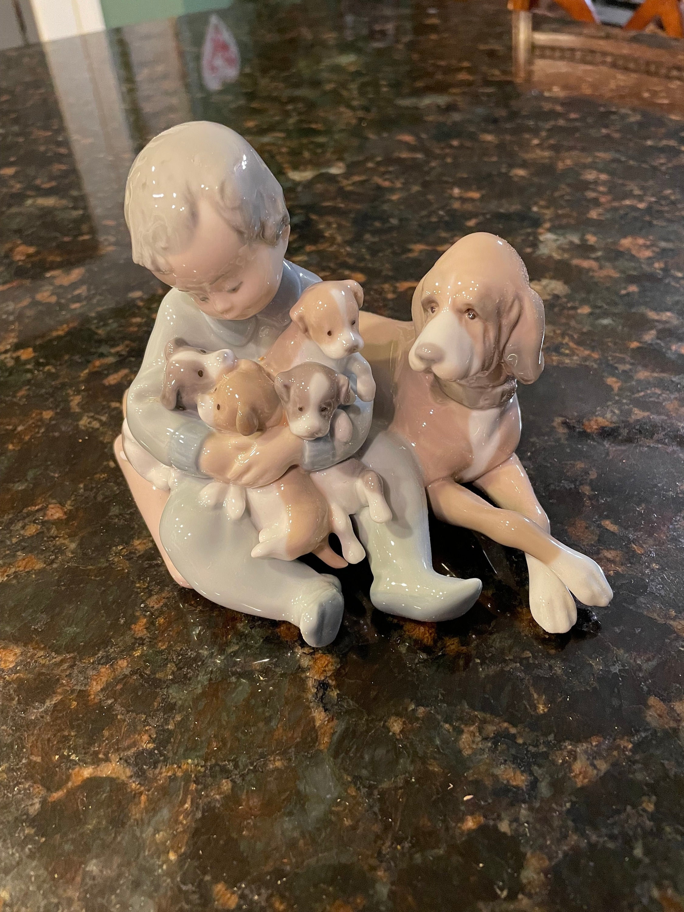 Boy With Dogs Lladro - Etsy