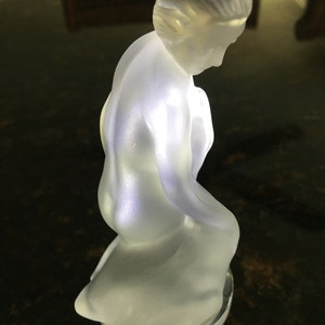 Rene LALIQUE France NUDE WOMEN With Goose Swan, in Perfect Condition