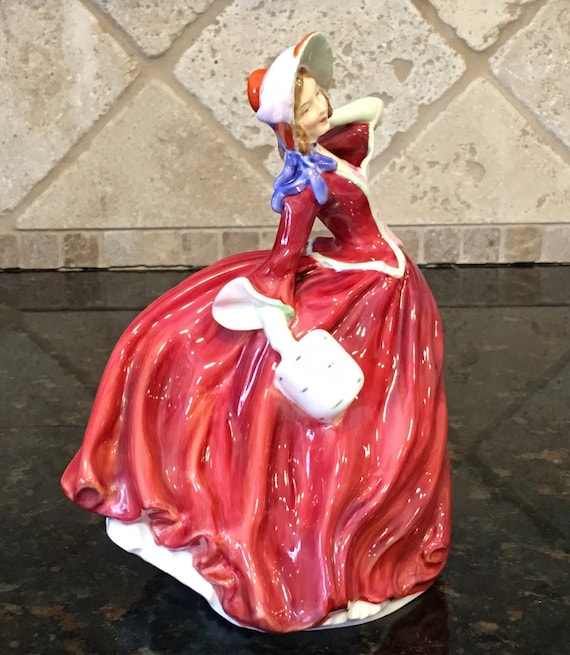 RARE Royal Doulton Figurine Autumn Breezes HN 1934 ~ Red