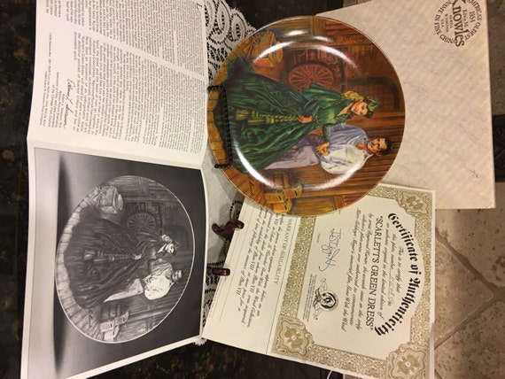 Gone With the Wind "scarlett's Green Dress" ~ Vintage Collectible Plate by Knowles With COA / MIB ~ 1984 ~ Limited Edition - Etsy Gone With the Wind "scarlett's Green Dress" ~ Vintage Collectible Plate by Knowles With COA / MIB ~ 1984 ~ Limited Edition - Etsy