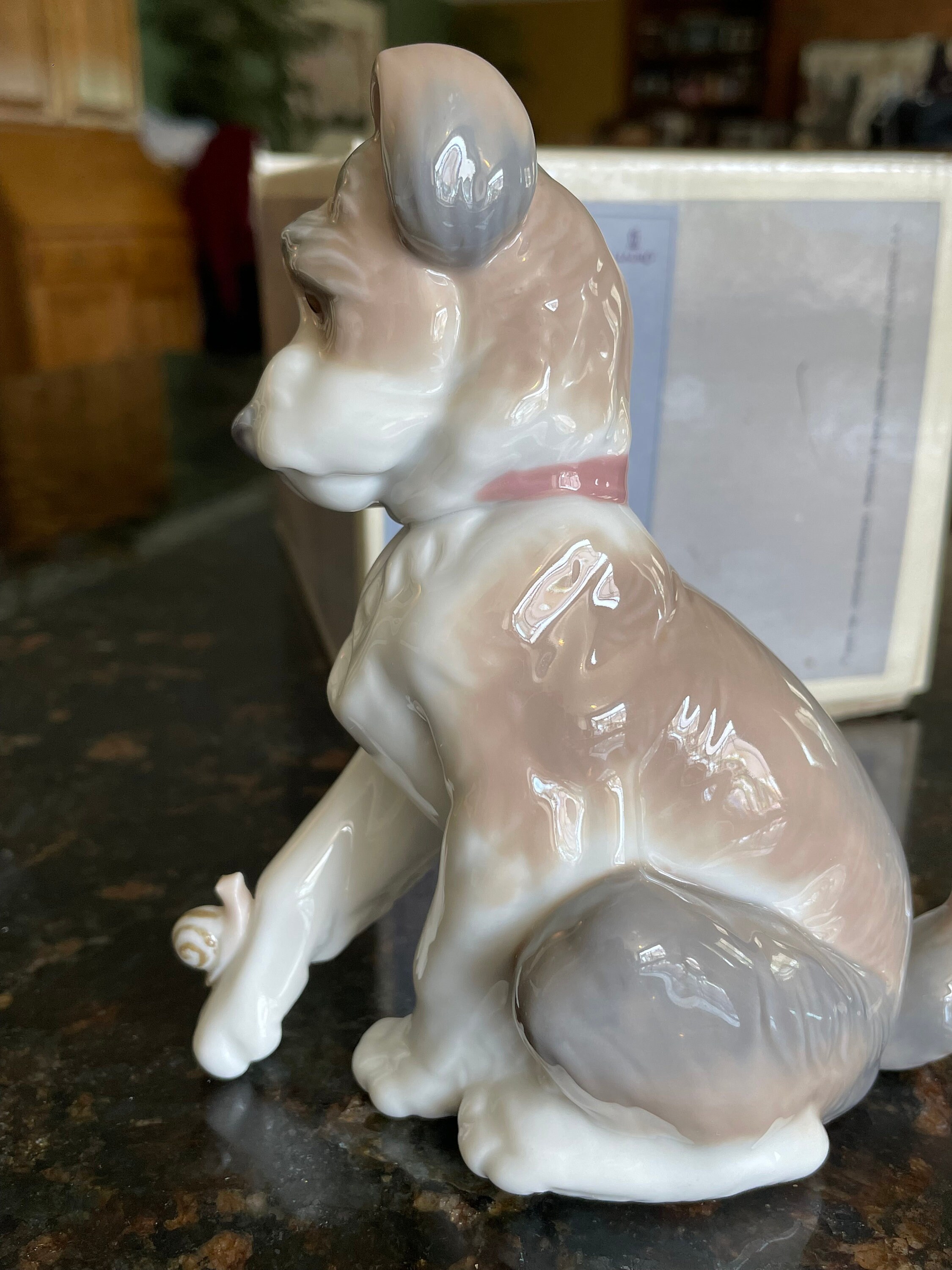 Lladro PUPPY With SNAIL 6211 ~ New FRIEND ~ 1971 ~ Mint, in
