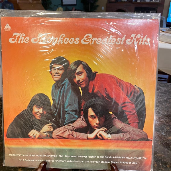 Vinyl The MONKEES Greatest Hits Record Album Arista AB4089 Mike Nesmith Micky Dolenz Daydream Believer Steppin Stone ~ In protective plastic