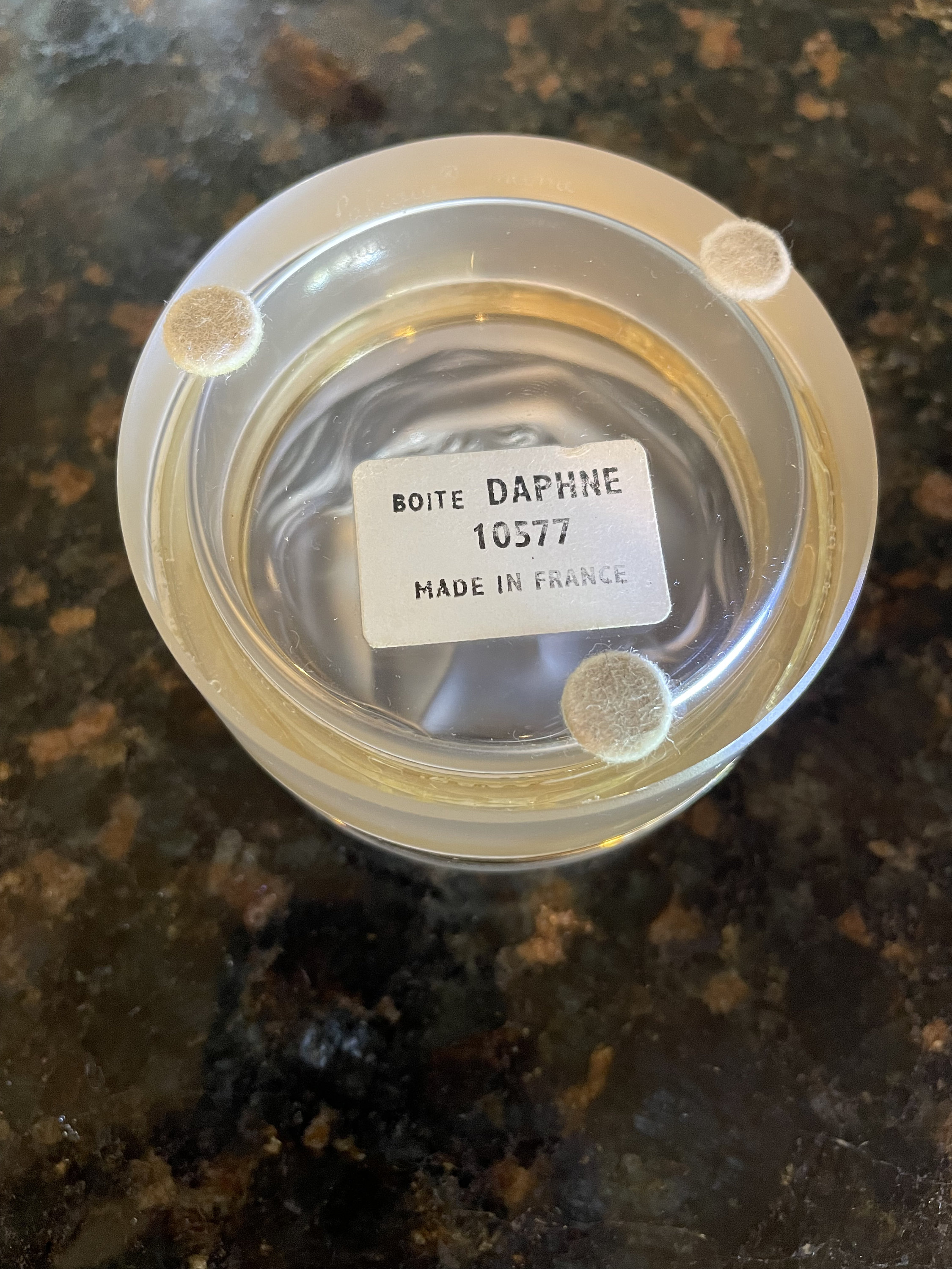 Lalique Crystal 1970's 'daphne' Nymph Nude Frosted Powder