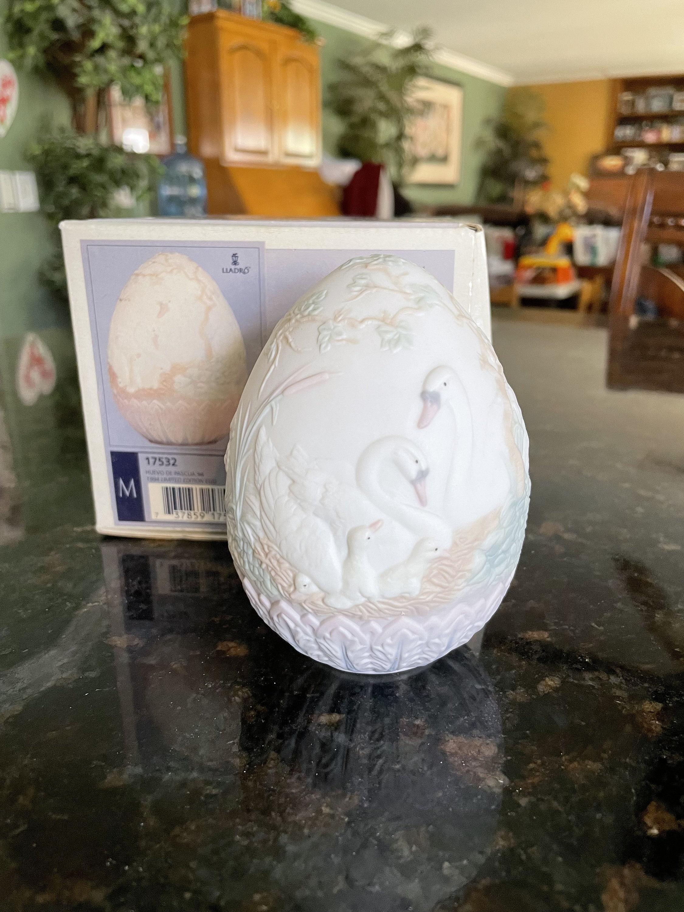 Lladro #17532 Limited Edition Egg With Swans From 1994 - Etsy
