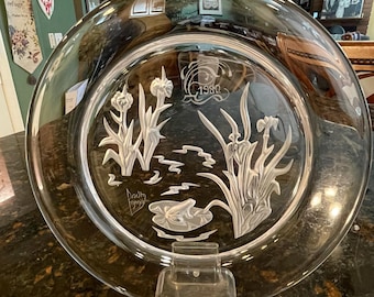 french vintage antique daum ボウル Vintage Daum splash bowl in Antique French Crystal Glass