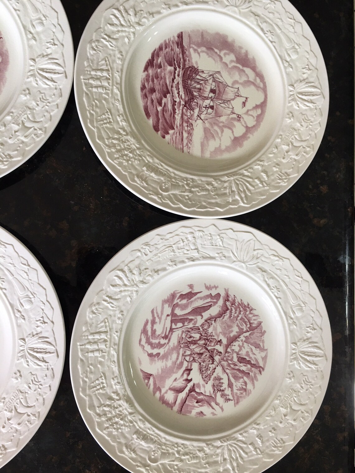 Complete Set of Wedgwood CALIFORNIA Historical Dinner Plates Etsy