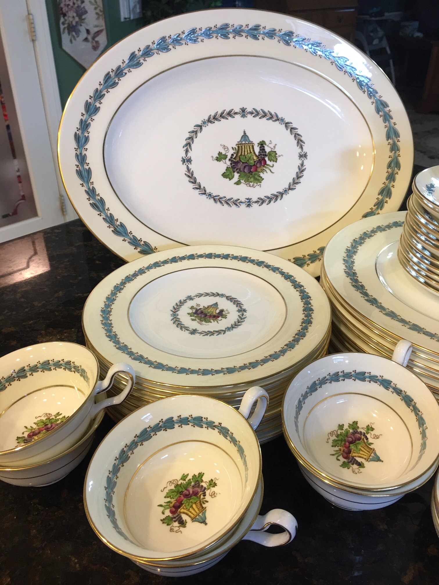 Large Set of Wedgwood APPLEDORE China 61 Pieces Retired 5 Etsy