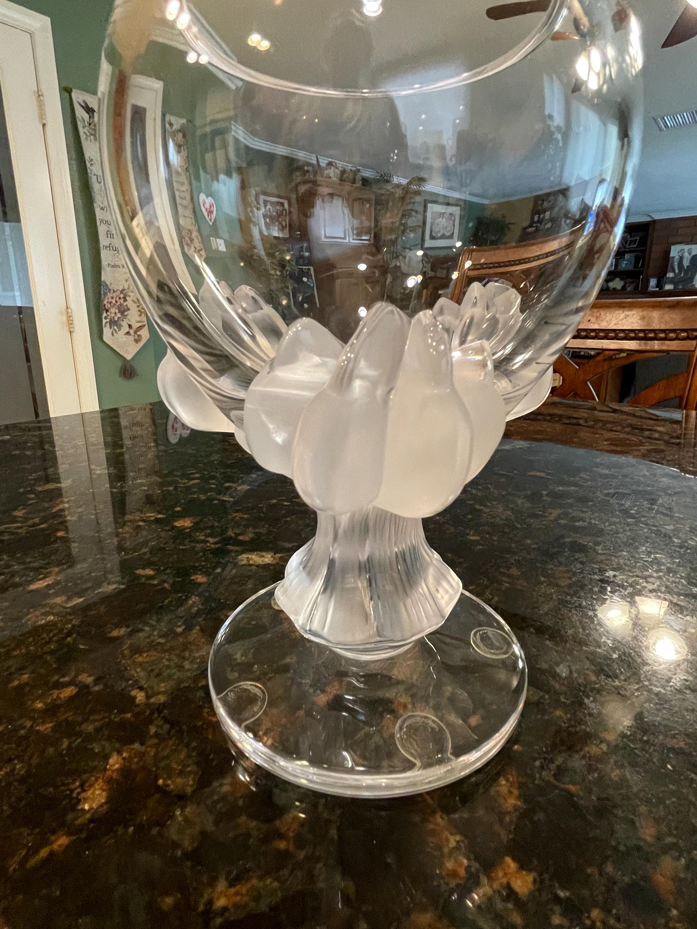 Lalique 12297 Bagheera Lion's Paw Claw Crystal Frosted Glass