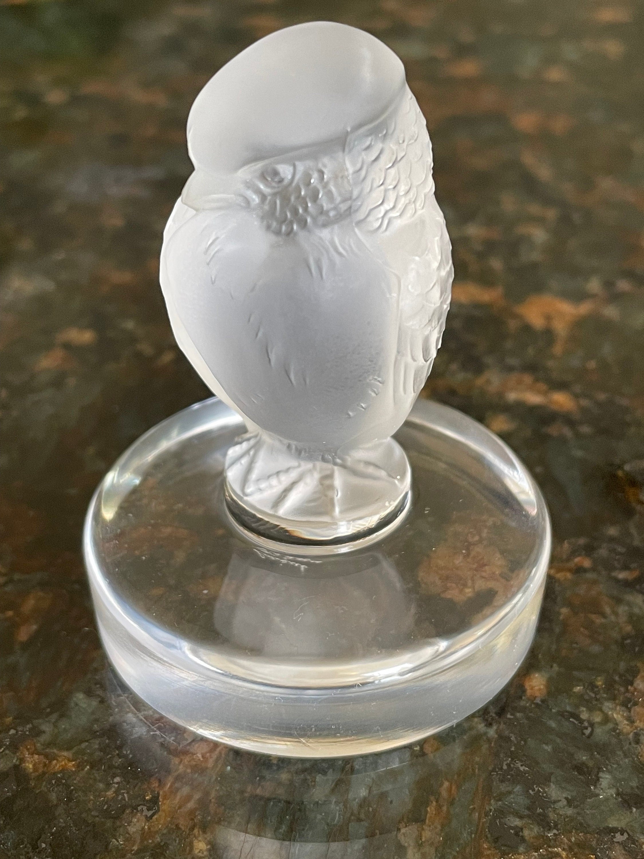 Owl/Hawk-Rapace ~ Lalique Figures & Paperweights by LALIQUE ~ perfect gift for any OWL lover!