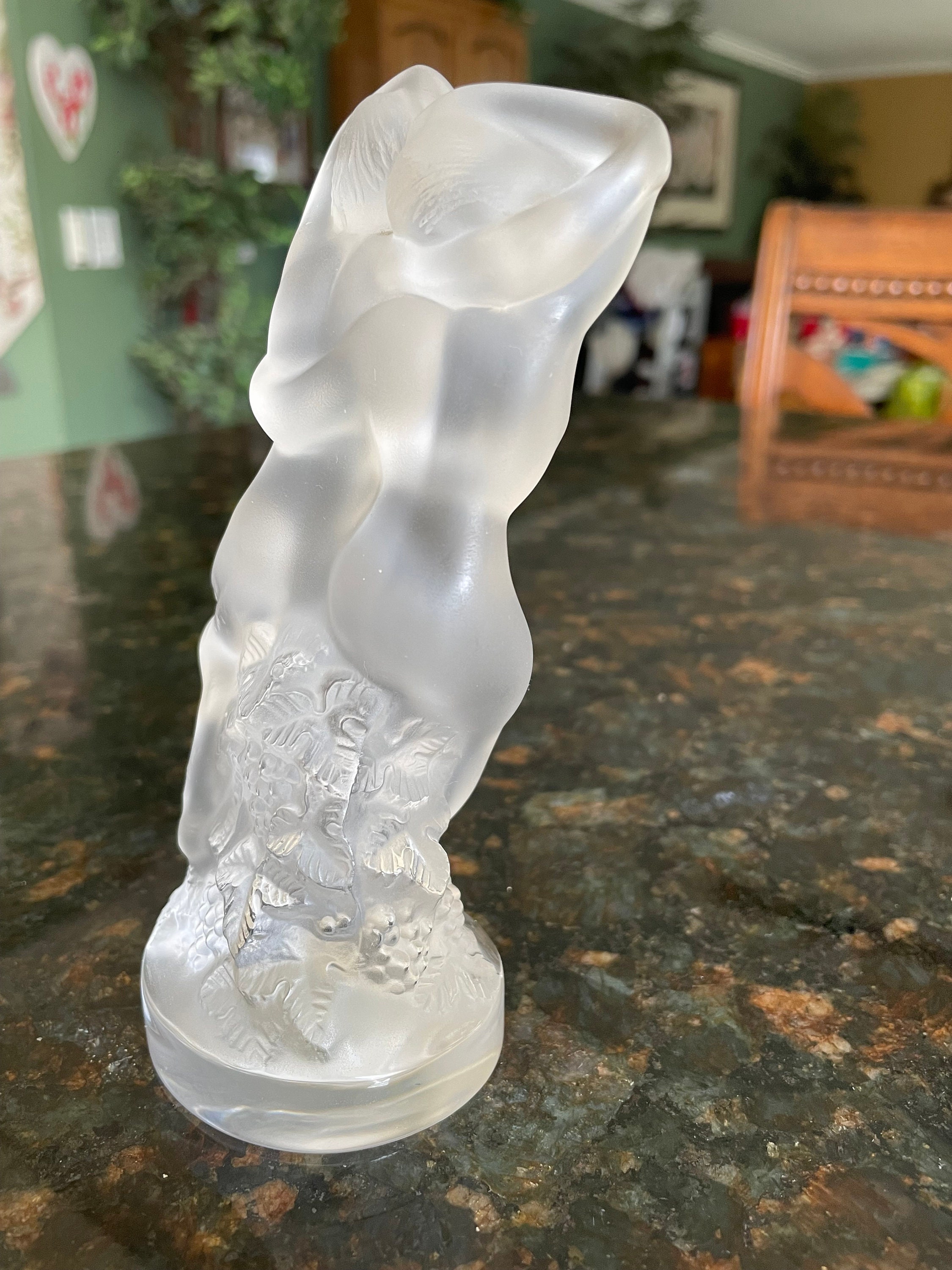 Lalique Crystal LE FAUNE Figurine, Dancing Nude Lovers PAN