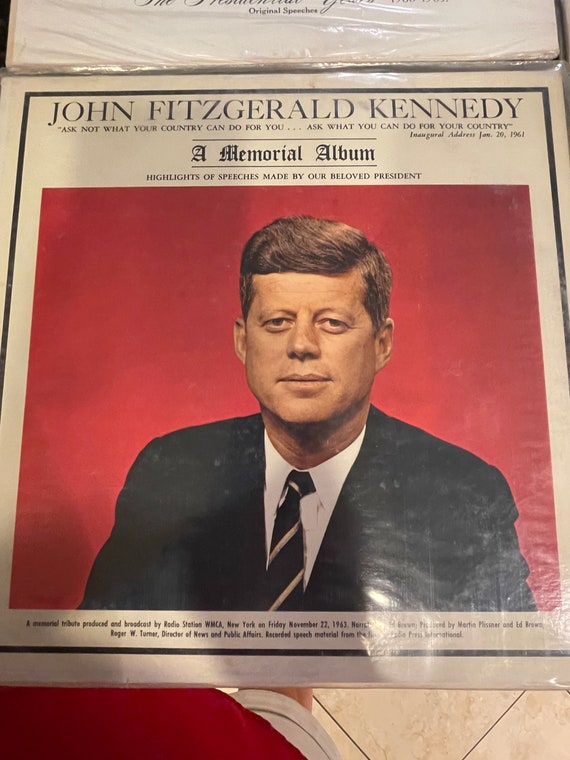 SIX John Fitzgerald Kennedy Historic Vinyl Lps ~ Memorial Album