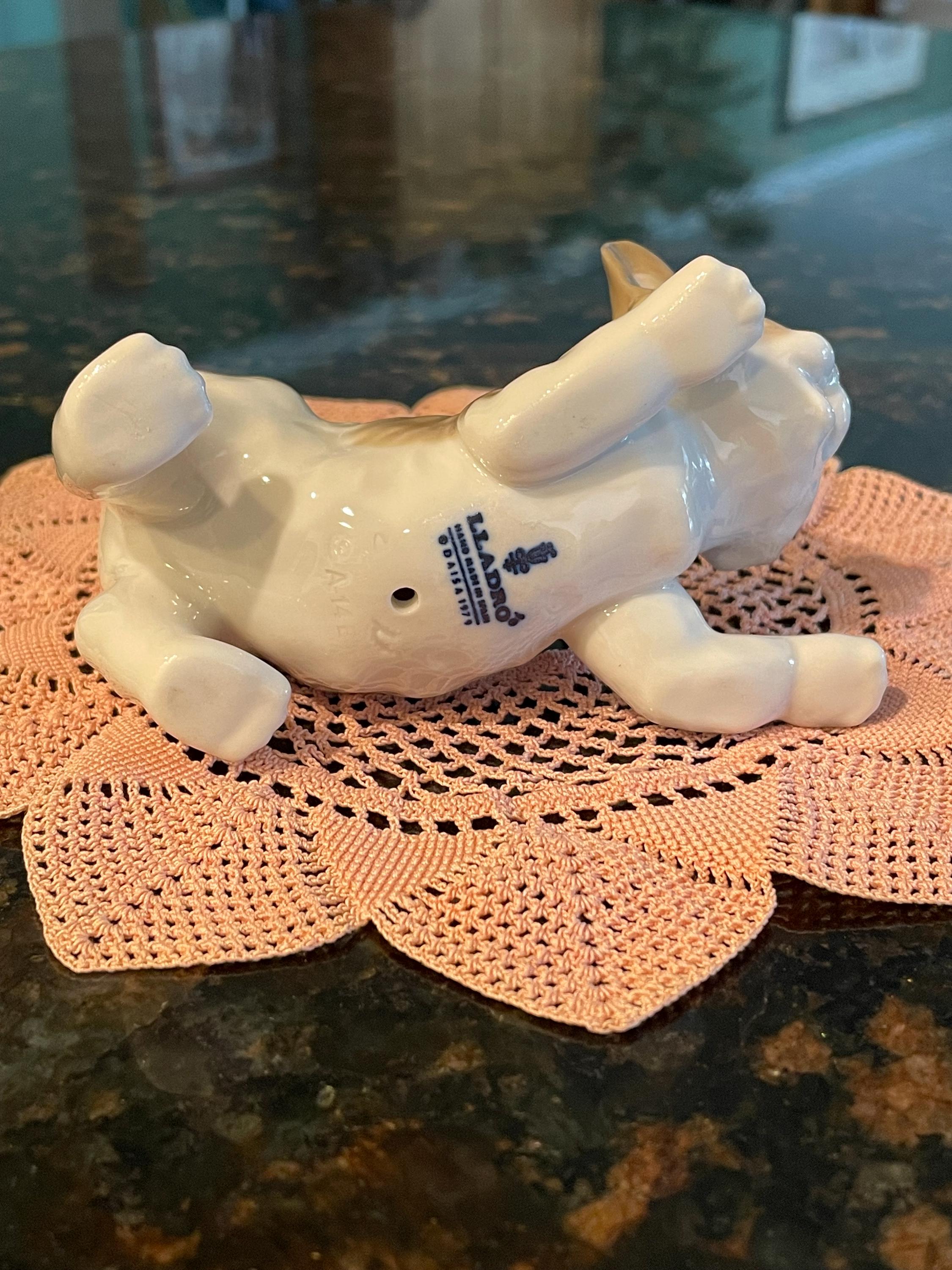 Vintage Lladro Porcelain Brown and White 