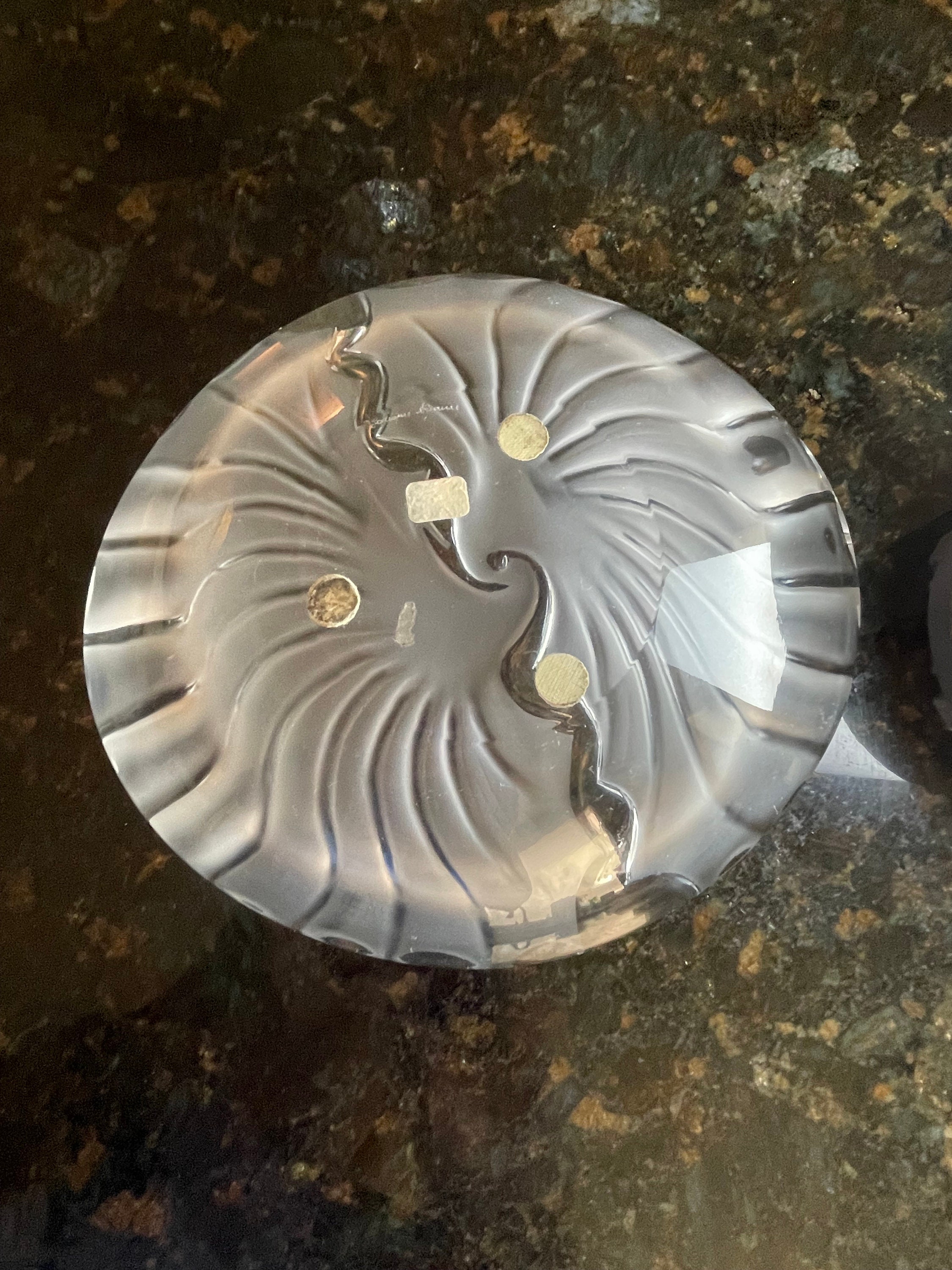 Rene LALIQUE Crystal Frosted Nancy Cendrier Cigar Ashtray