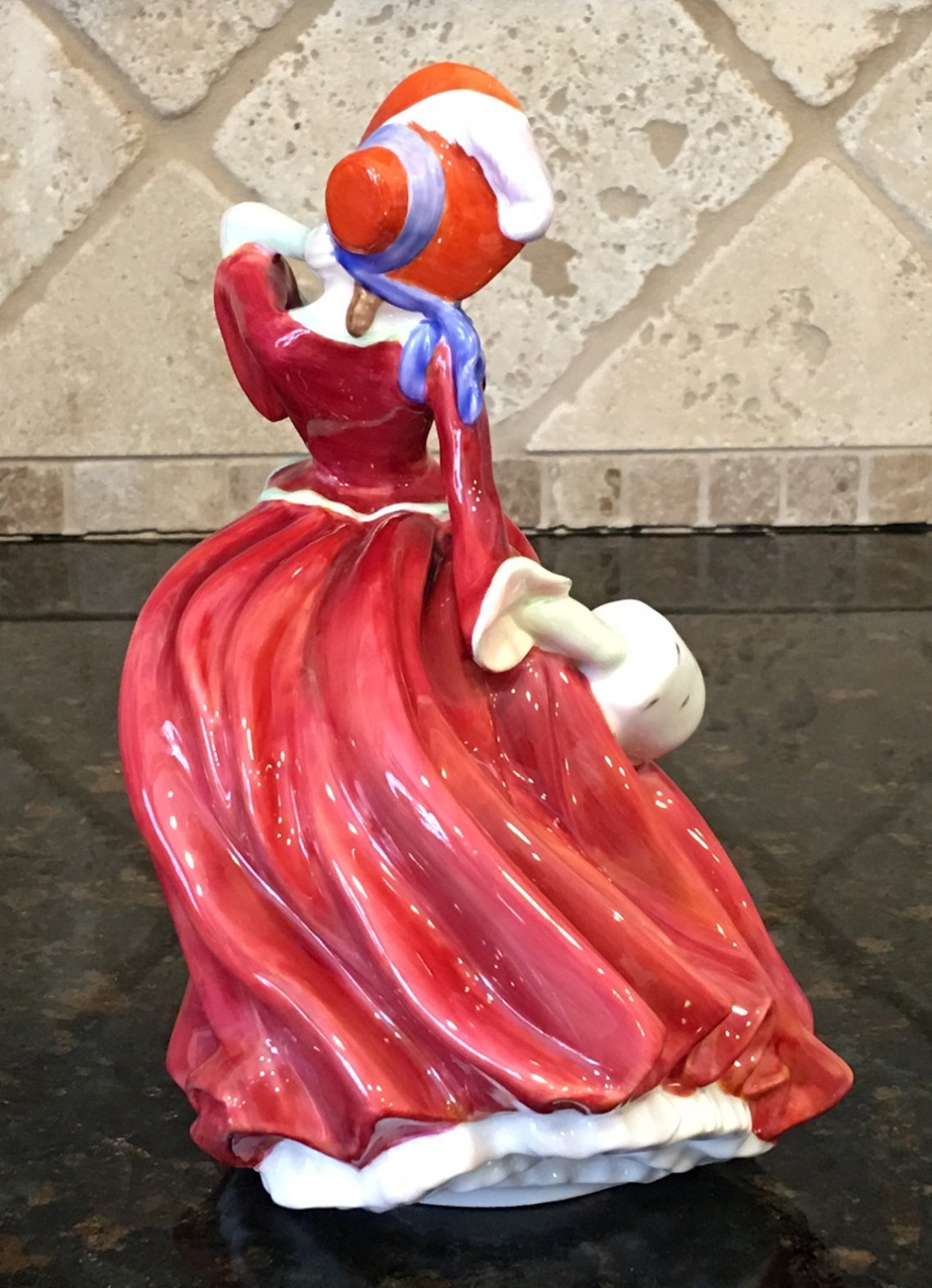 RARE Royal Doulton Figurine Autumn Breezes HN 1934 Red Dress Etsy