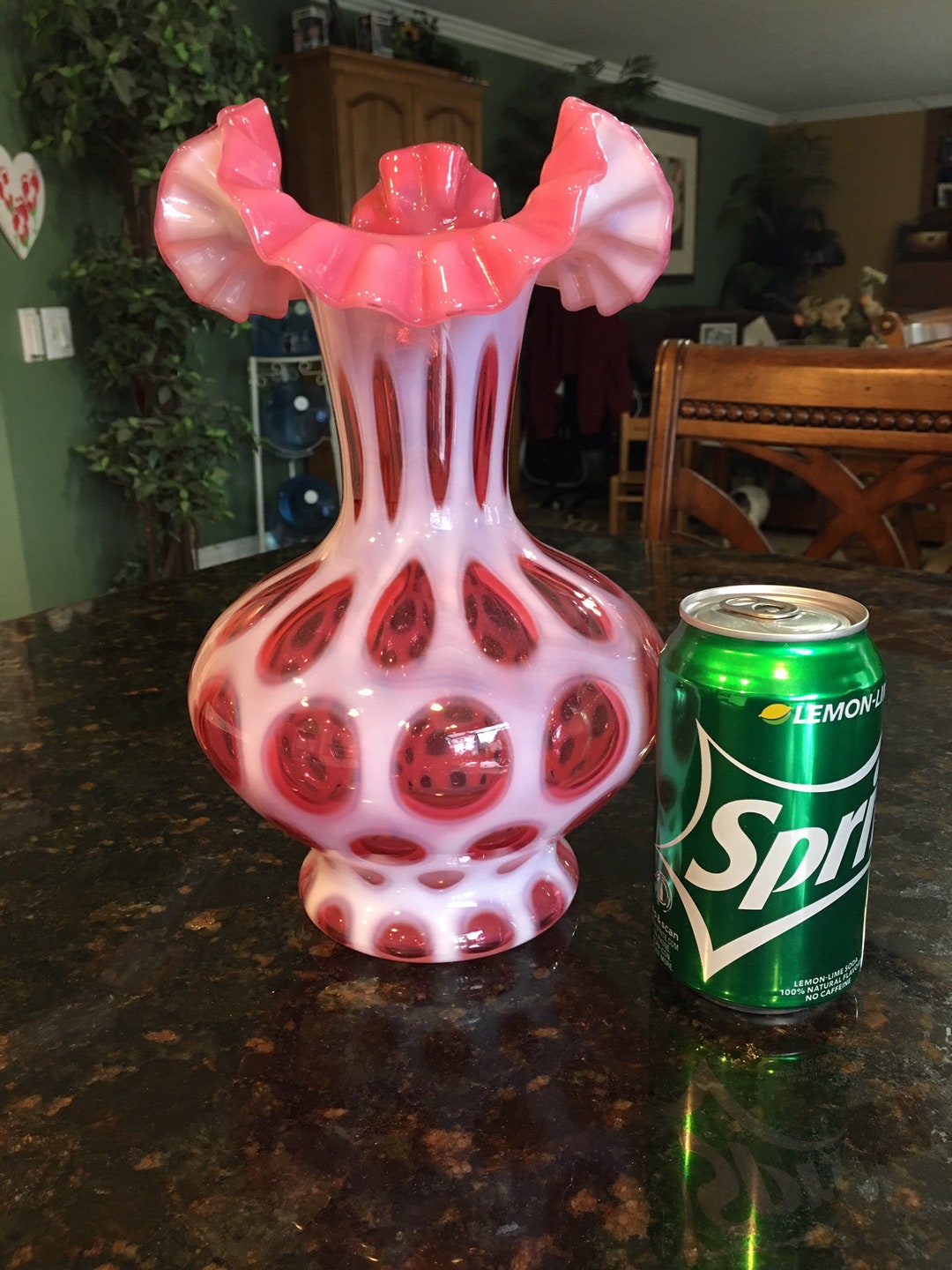 FENTON ドット 花瓶 40's〜50's クランベリーオーバーレイ il_1080xN