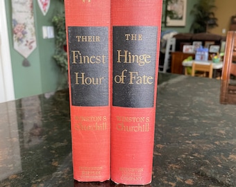 The Second World War by Winston Churchill | 2 Book Set | 1940s - 1st Edition  ~ Hardcover!!