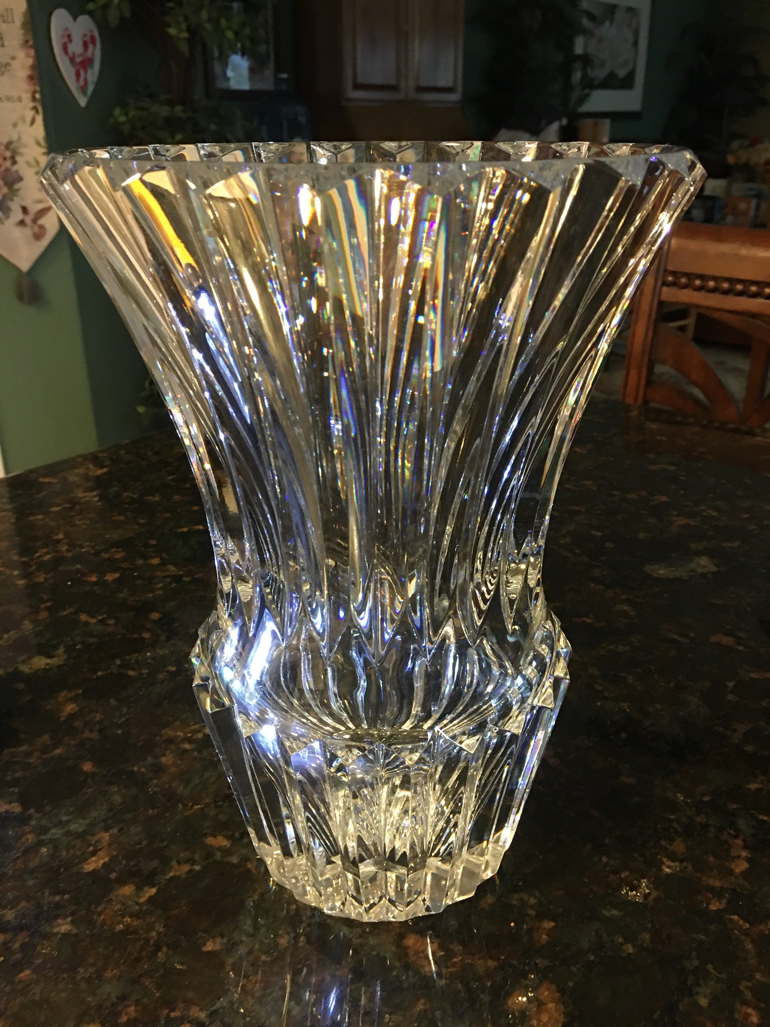 Vintage Signed Baccarat French Crystal 10.5 Inch Vase 7 Etsy