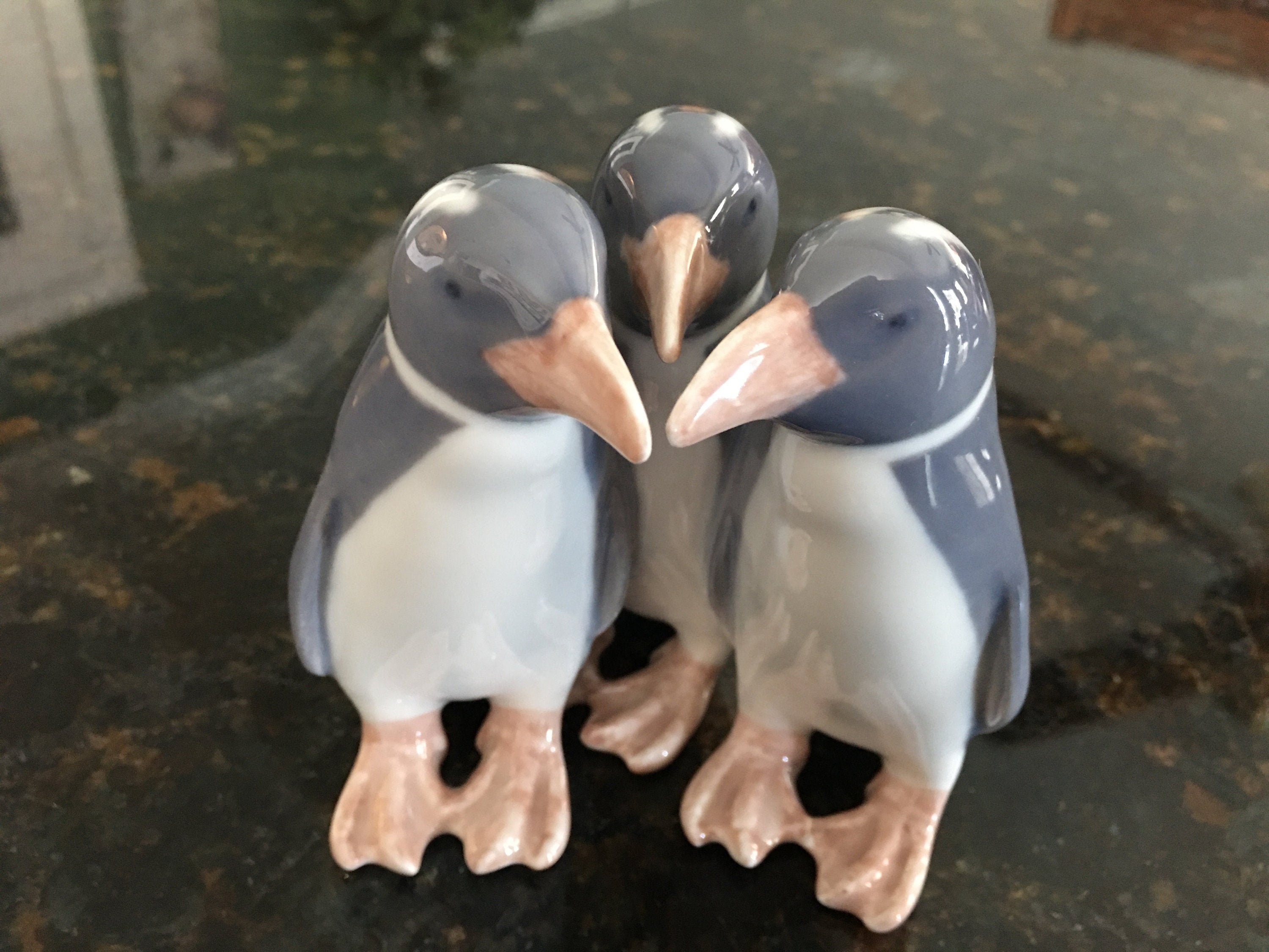 Royal Copenhagen Bing and Grøndahl Set of 3 PENGUINS #1284, 4