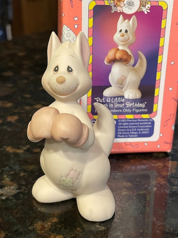 Precious Moments Precious Moments Kangaroo Figurine Put A Little Punch in Your Birthday New Baby Gift Nursery Decor Etsy Canada