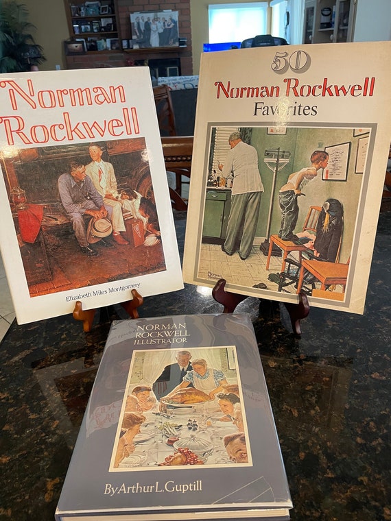 THREE NORMAN ROCKWELL Hard Cover First Edition Books: N Rockwell