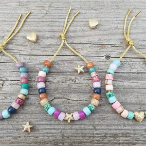 Forte bead bracelets pony bead bracelets semi precious stone beads