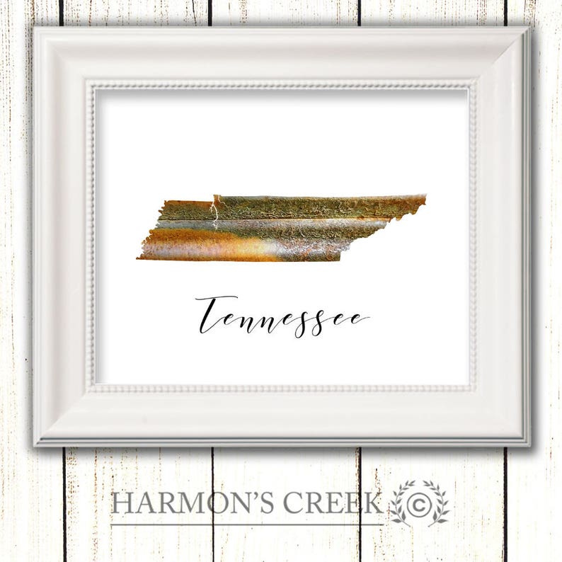 TN estado silueta/tn pared art/tn decoración del | Etsy