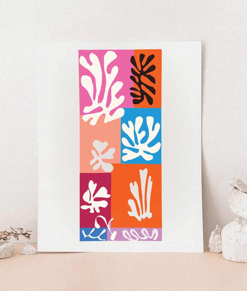 Henri Matisse Restyle de Fleur de Neige fleur colorée découpée image 1