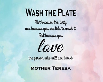 Madre Teresa lavar el plato archivo Digital SVG PNG