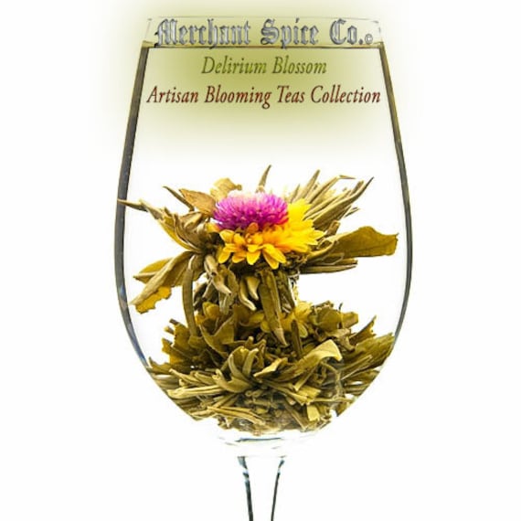 Delirium Blossom Artisanal Tea from the Flowering Tea Collection by Merchant Spice Co.